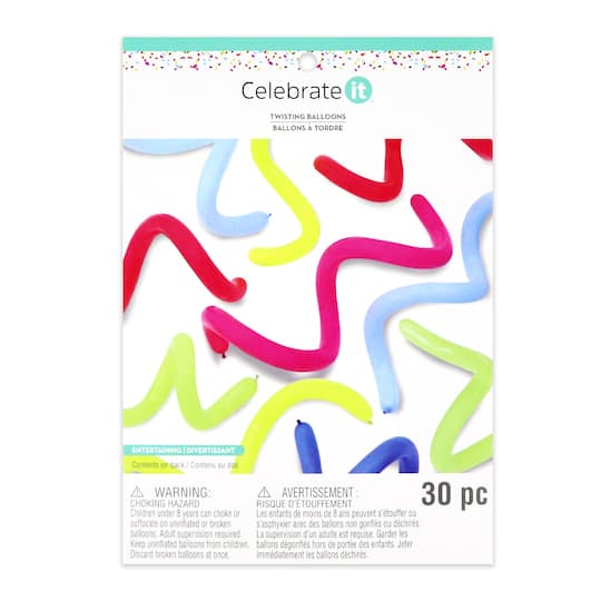 Bright Rainbow Twisted Balloons by Celebrate It&#x2122;, 30ct.